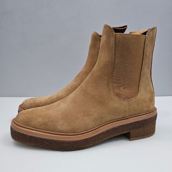 Loeffler Randall Raquel Ankle Boot Womens 11 Brown Suede Pull On Chelsea Fall - Picture 1 of 15